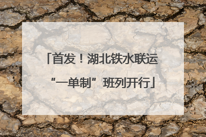 首发！湖北铁水联运“一单制”班列开行