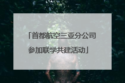 首都航空三亚分公司参加联学共建活动