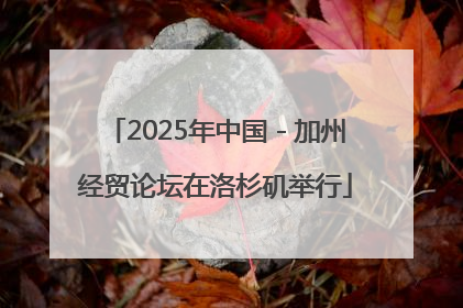 2025年中国－加州经贸论坛在洛杉矶举行