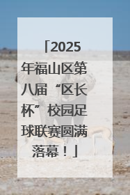 2025年福山区第八届“区长杯”校园足球联赛圆满落幕！