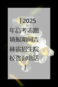 2025年高考志愿填报期间吉林省招生院校咨询电话
