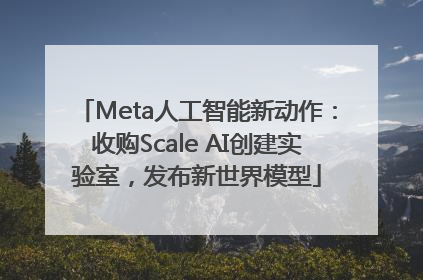 Meta人工智能新动作：收购Scale AI创建实验室，发布新世界模型